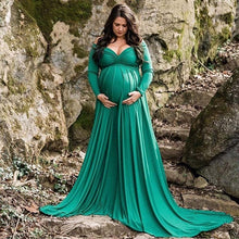 Load image into Gallery viewer, Maternity Dresses For Photo Shoot Maternity Photography Props Long Sleeve Maxi Dresses For Pregnant Women Pregnancy Clothes