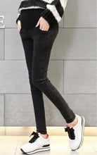 Load image into Gallery viewer, Maternity Jeans For Pregnant Women Pregnancy Winter Warm Jeans Pregnant Women Pants Nursing Trousers