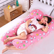 Load image into Gallery viewer, Sleeping Support Pillow For Pregnant Women Body PW12 100% Cotton Rabbit Print U Shape Maternity Pillows Pregnancy Side Sleepers