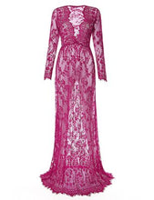 Load image into Gallery viewer, Fashion Maternity Photography Props Maxi Maternity Gown Lace Maternity Dress Fancy Shooting Photo Summer Pregnant Dress Plus