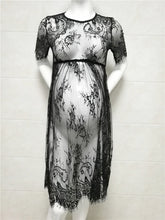 Load image into Gallery viewer, New White Pink Maternity Dress Pregnancy Photo Props Shoot Pregnant Women Lady Elegant Vestidos Lace Party Formal Evening Dress