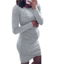 Load image into Gallery viewer, Pregnancy Autumn Dresses Pregnant Women Long Sleeve Bodycon Casual Dress Mother Home Clothes Maternity Dress