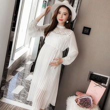 Load image into Gallery viewer, High Quality Chiffon Dresses Maternity Clothes For Pregnant Women Long Sleeve Pleated Dresses Pregnancy Maternity Vestido Spring