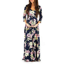 Load image into Gallery viewer, Benemaker 2018 Autumn Maternity Long Dresses Women's Pregnancy Dress V-Neck Long Sleeve Clothes For Pregnant Women Nursing YC001